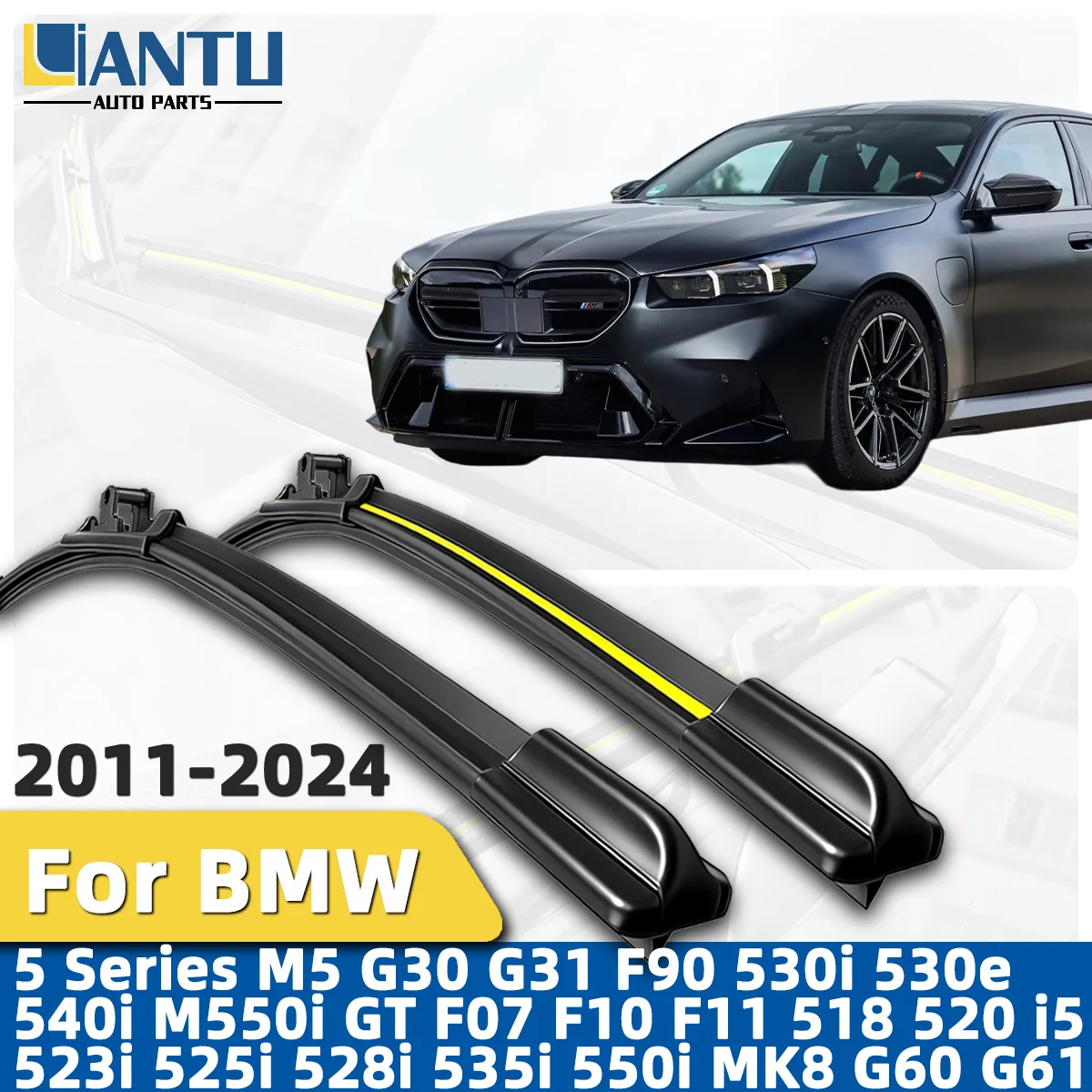 

2pcs Car Wiper For BMW 5 Series M5 G30 G31 F90 530i 530e 540i M550i GT F07 10 11 518 520 523i 525i 528i 535i 550i MK8 i5 G60 G61