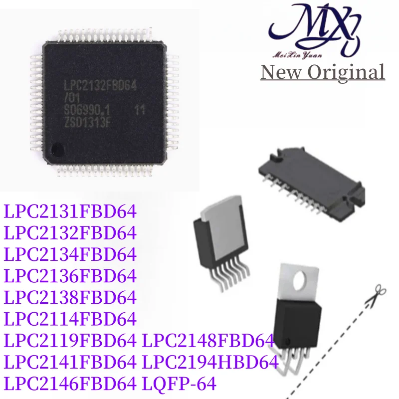 MXY 5Pcs LPC2131FBD64 LPC2132FBD64 LPC2134FBD64 LPC2136FBD64 LPC2138FBD64 LPC2114FBD64 LPC2119FBD64 LPC2141FBD64 LPC2146FBD64 