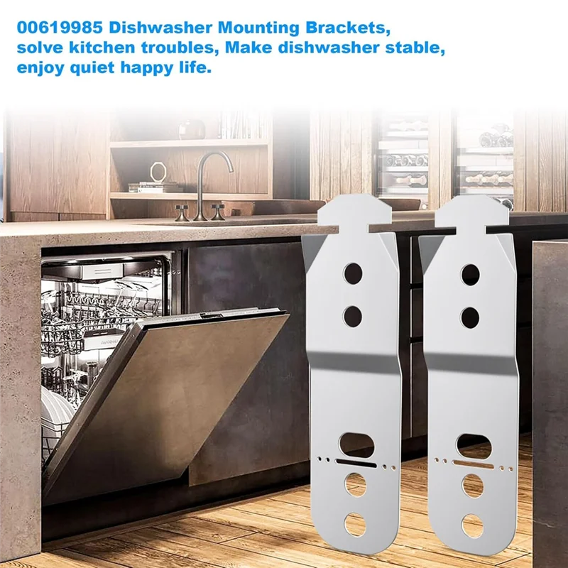 A69M-Soporte de montaje para lavavajillas 619985 para piezas de lavavajillas, reemplaza AP4538351,00605007,00628371,605007,619985,62837-2Pack