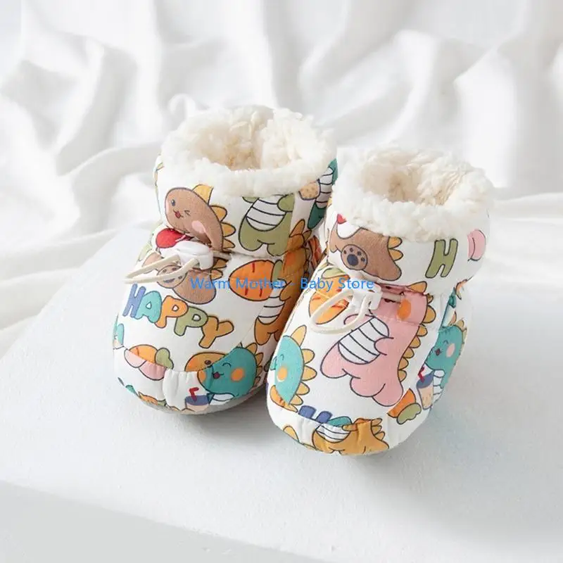 Prewalker سرير أحذية مطبوعة نمط الأولى أحذية مشي الأحذية الدافئة باطن لينة أحذية الخريف الشتاء حذاء رياضة 57QE