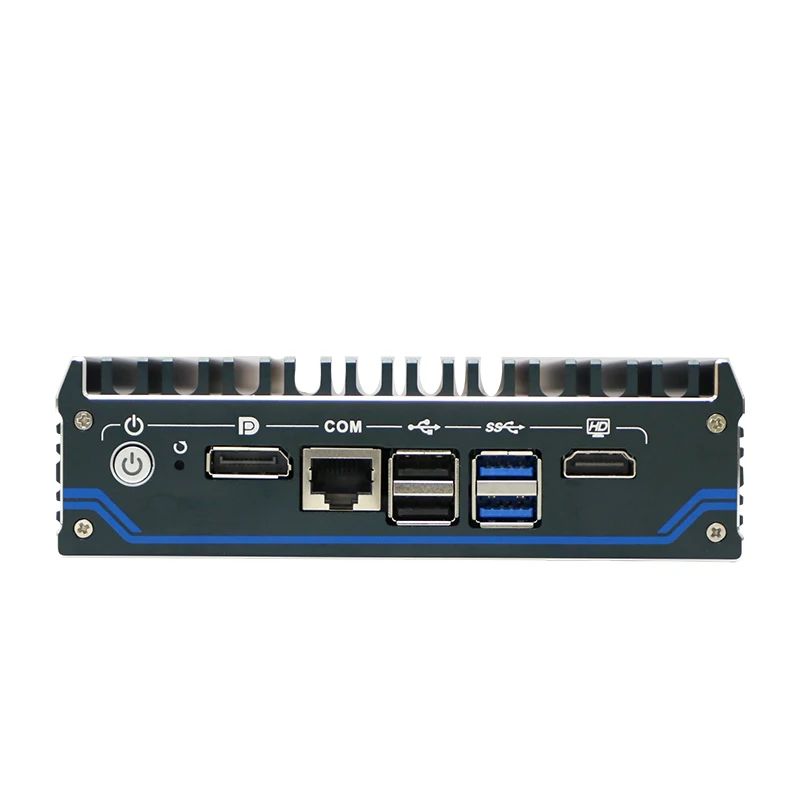 Fanless Macio Router J6412, Mini PC, Processador Quad Core, Micro Firewall, 4 * Intel, 2.5G LAN, HDMI DP, pfSense Firewall Appliance