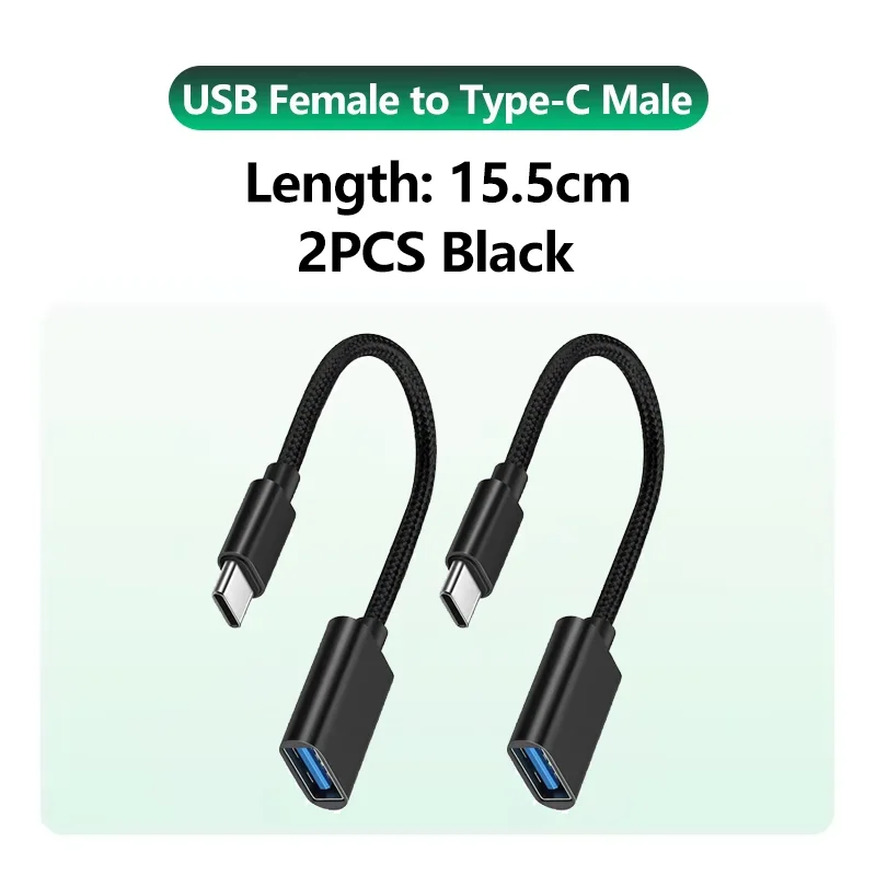 USB naar USB C-adapter voor iPhone 17 USB C Female naar USB Male Autolader Adapter Type C Converter voor Apple 16 voor Samsung Galaxy