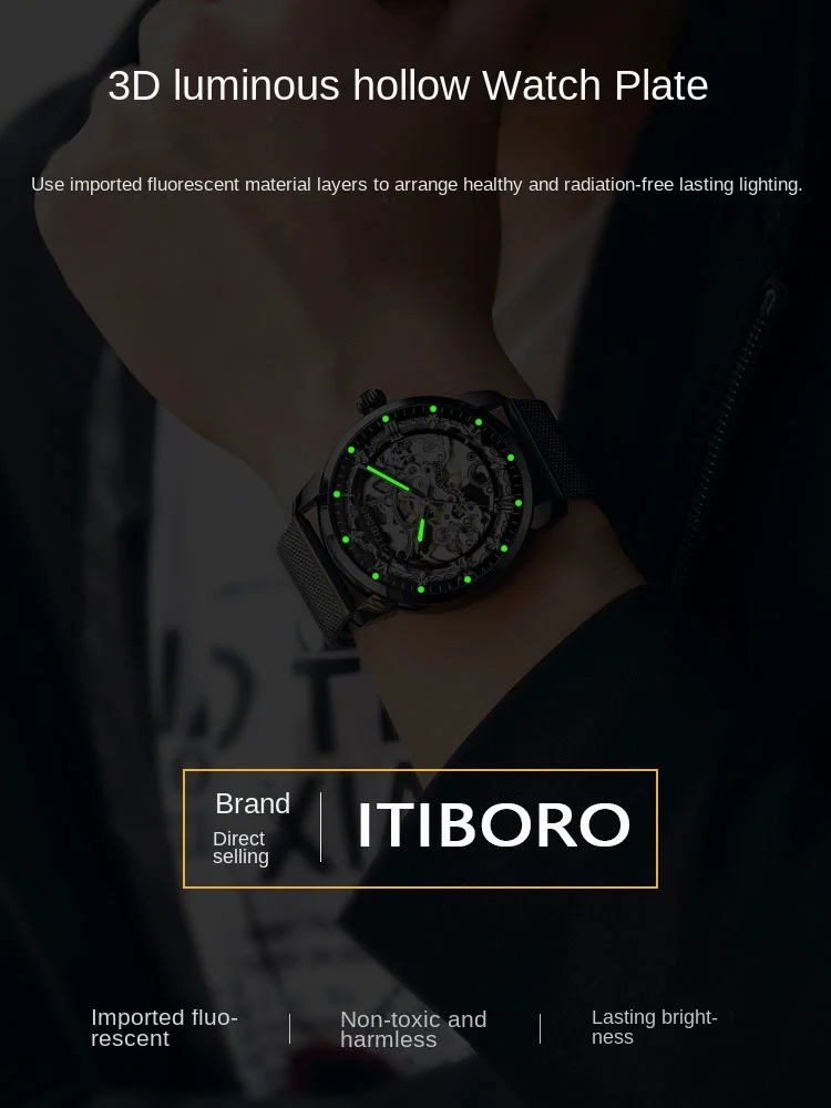 Top 10 Fashion Hollow impermeabile orologio da uomo con marchio completo automatico per gli studenti delle scuole superiori