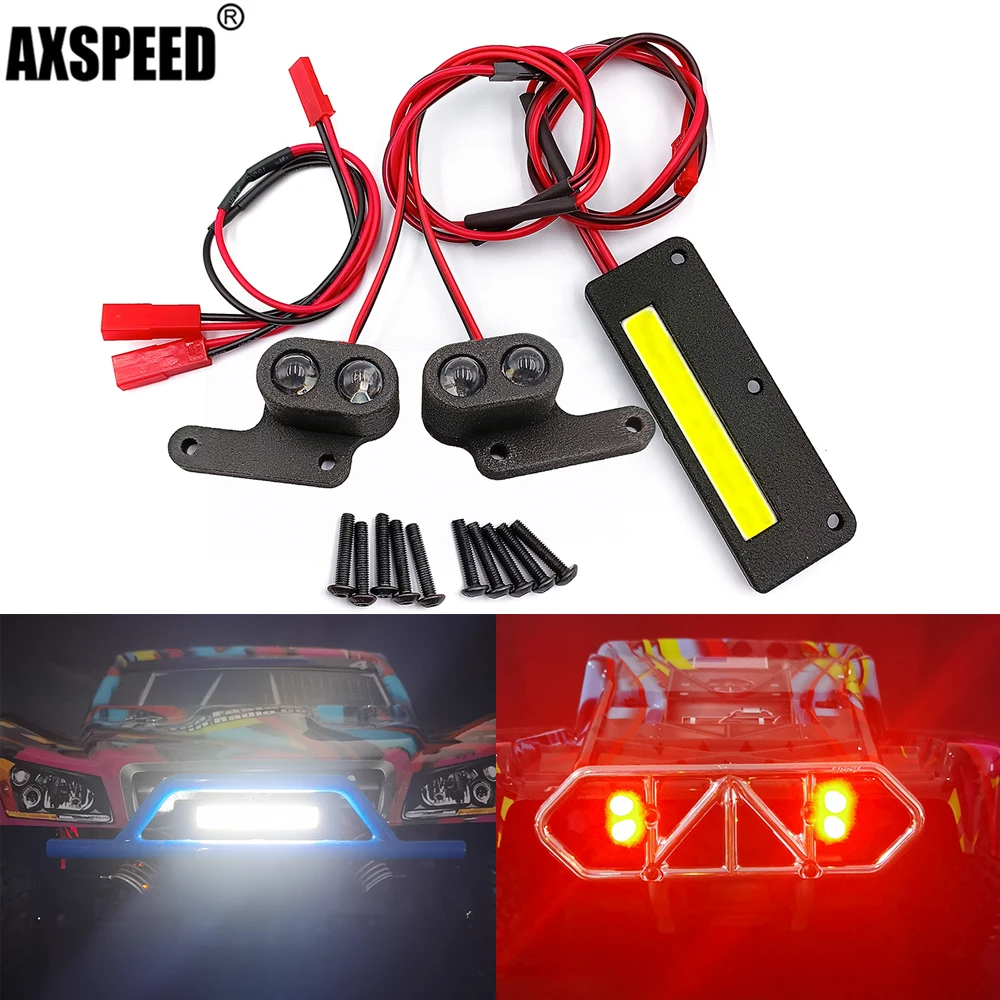 

AXSPEED RC Car Front & Rear LED Light Spotlight Taillight for 1/10 Slash 2wd Upgrade to RPM Replacement Parts