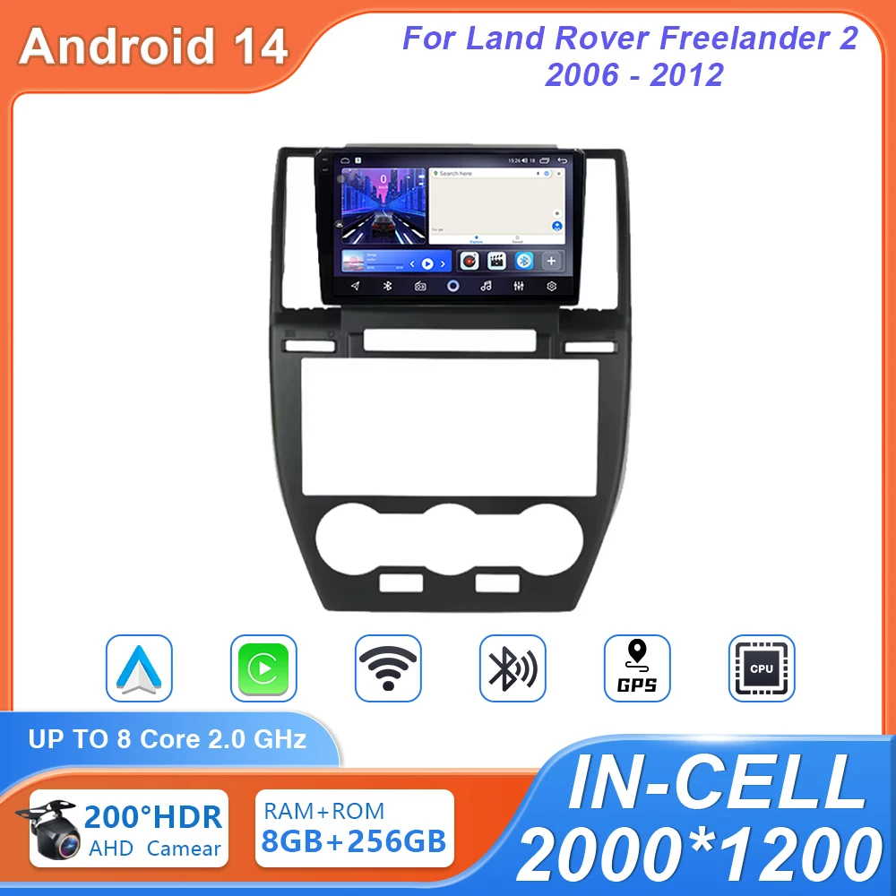 

Android для Land Rover Freelander 2 2006-2012 Автомобильный радиоприемник Мультимедийный видеоплеер Навигация GPS Carplay Без 2Din 2 Din DVD BT