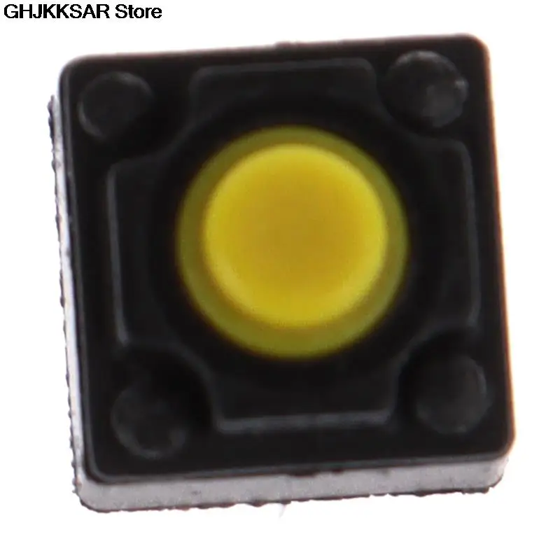 10pcs Mute Button Silent Switch Wireless Mouse Wired Mouse Button Micro Switch Yellow Push Button Switch 6*6*7.3mm