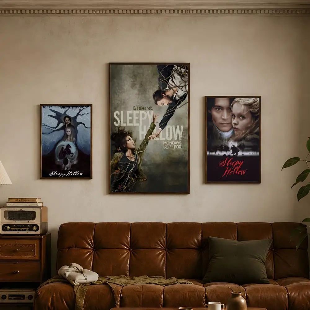 Movie S-Sleepy Hollow-w Poster Vintage Self Adhesive PP Wall Art Home Bar Bedroom Decor Gift