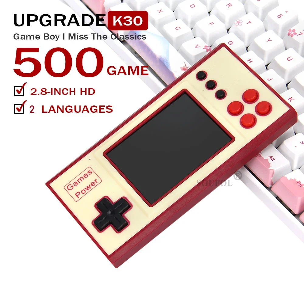 K30 Handheld Video Game Console Portable Game Player Built-in 500 Games TV Retro Gaming Console 2.8 Inch Screen Gift For Kids