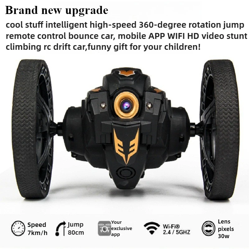 

Cool Stuff Toy Car Funny Gift-Kawaii 360° High-speed Intelligent Stunt Bounce Rc Cars,WIFI HD Camera Rc Drift Car,Toys for Boys