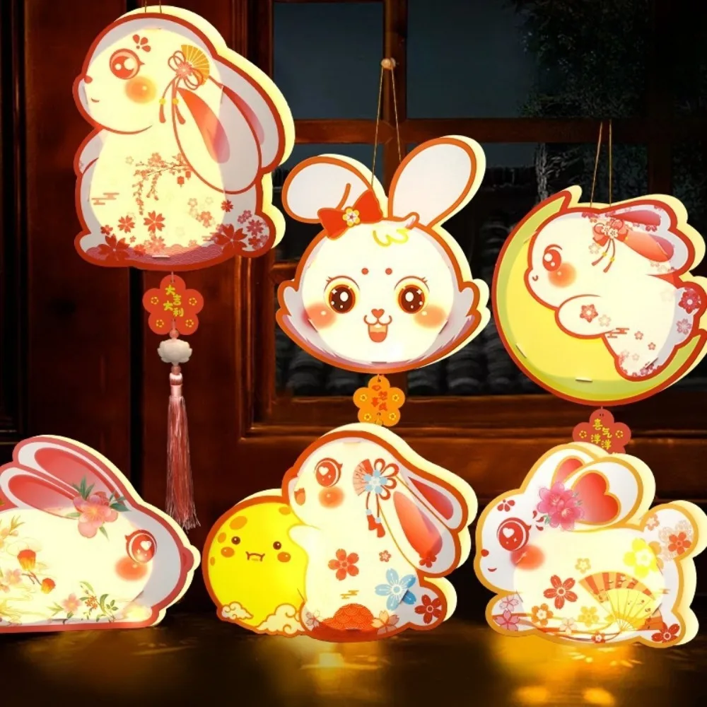 

PVC Middle Autumn Festival Lantern DIY Craft Festival Light Mid Autumn Rabbit Lantern Handmade Luminous