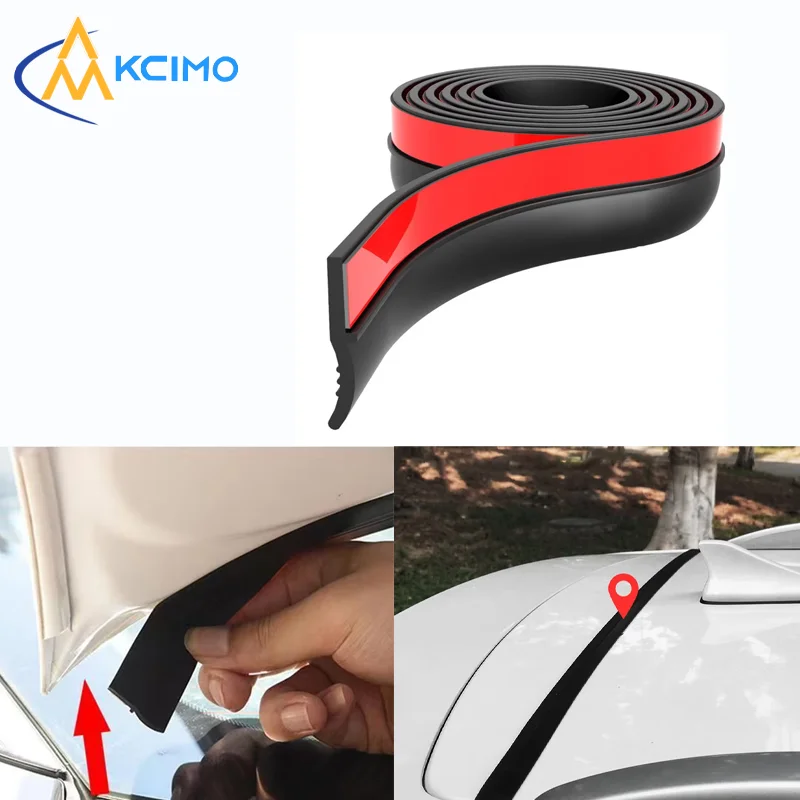 1.6M Waterproof Rubber Seal Strip for SUV Hatchback Trunk, Universal Weatherstrip Sealing Tape for Auto Trunk Lid Edge