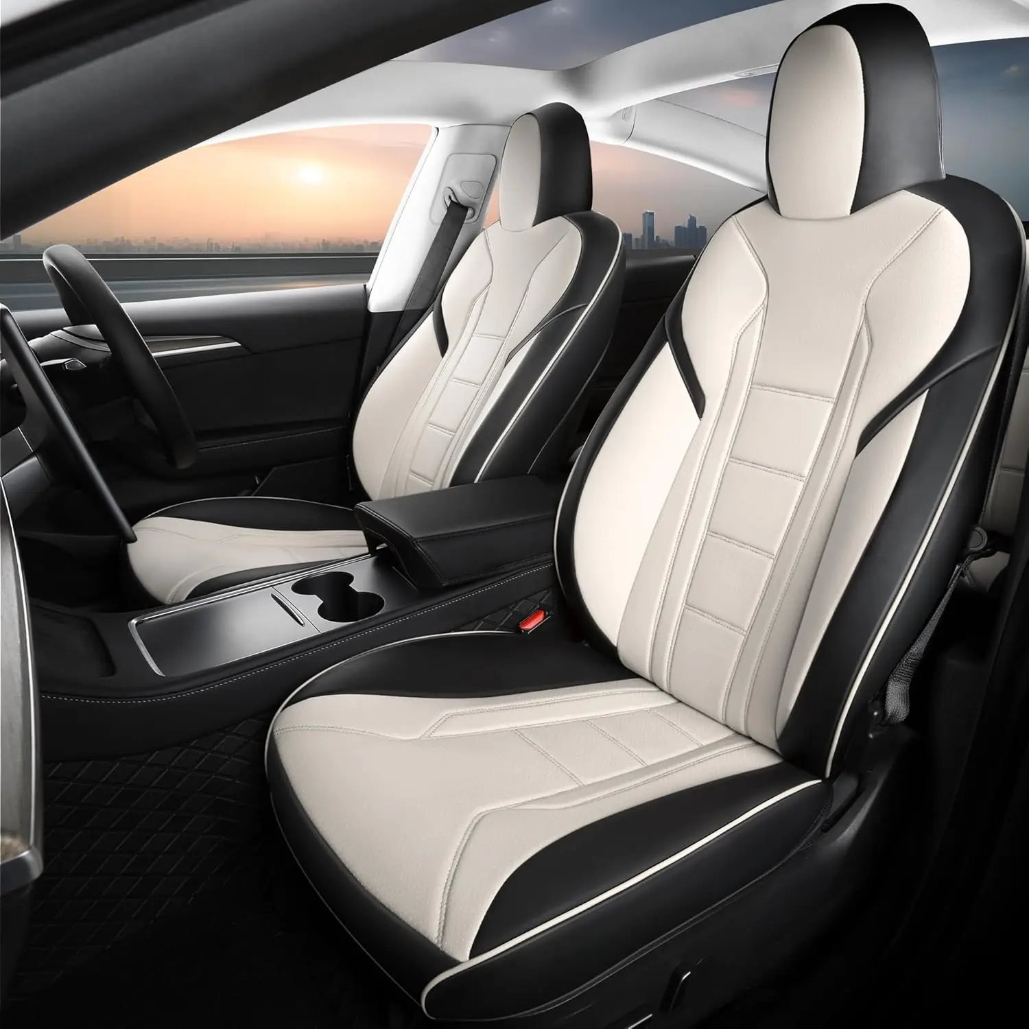 

Чехол на автомобильное сиденье для Tesla Model 3 2017 2018 2019 2020 2021 2022 2023, чехол на автомобильное сиденье из искусственной кожи, полный комплект, защита для автомобильного сиденья