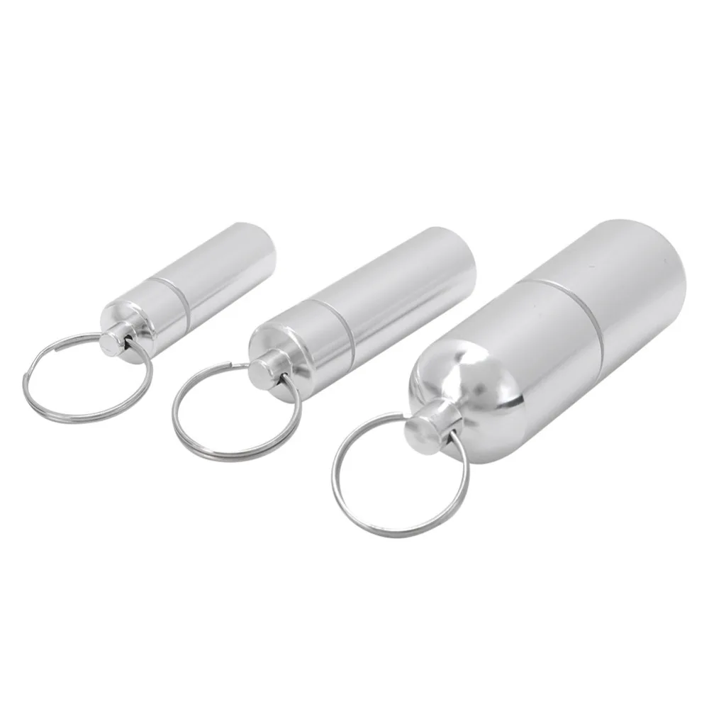 

3 Pcs Compact Aluminum Alloy Pill Can Portable Lightweight Medicine Holder Sealing Waterproof Aluminum Alloy Pill Box Pocket