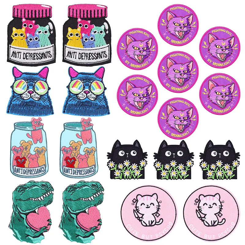 

10 pcs/lot Wholesale Cartoon Animal Embroidery Patch Iron On Patches For Clothing Thermoadhesive Patches On Clothes Sewing Patch