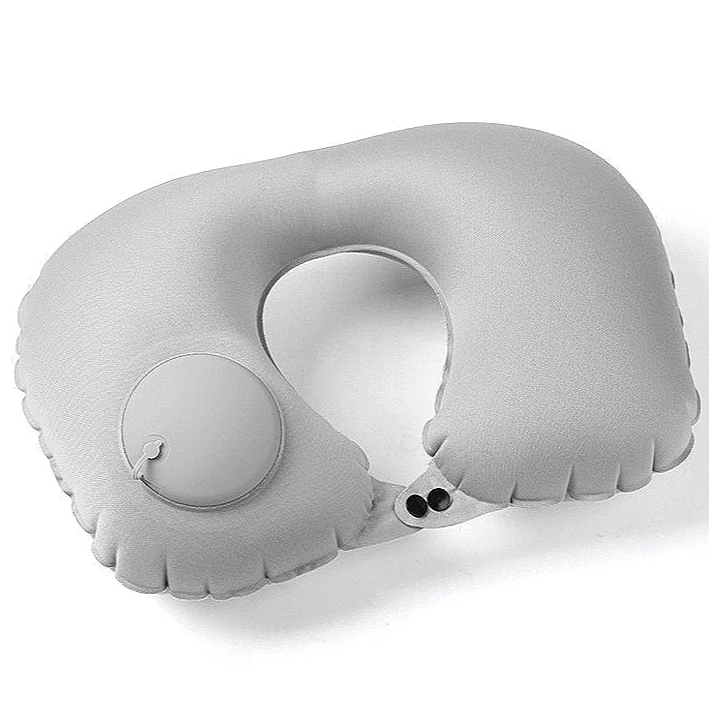 

Inflatable U-Shaped Neck Pillow for Office and Travel, Press-Type Cervical Support, Portable Folding Design, Soft on skin.
