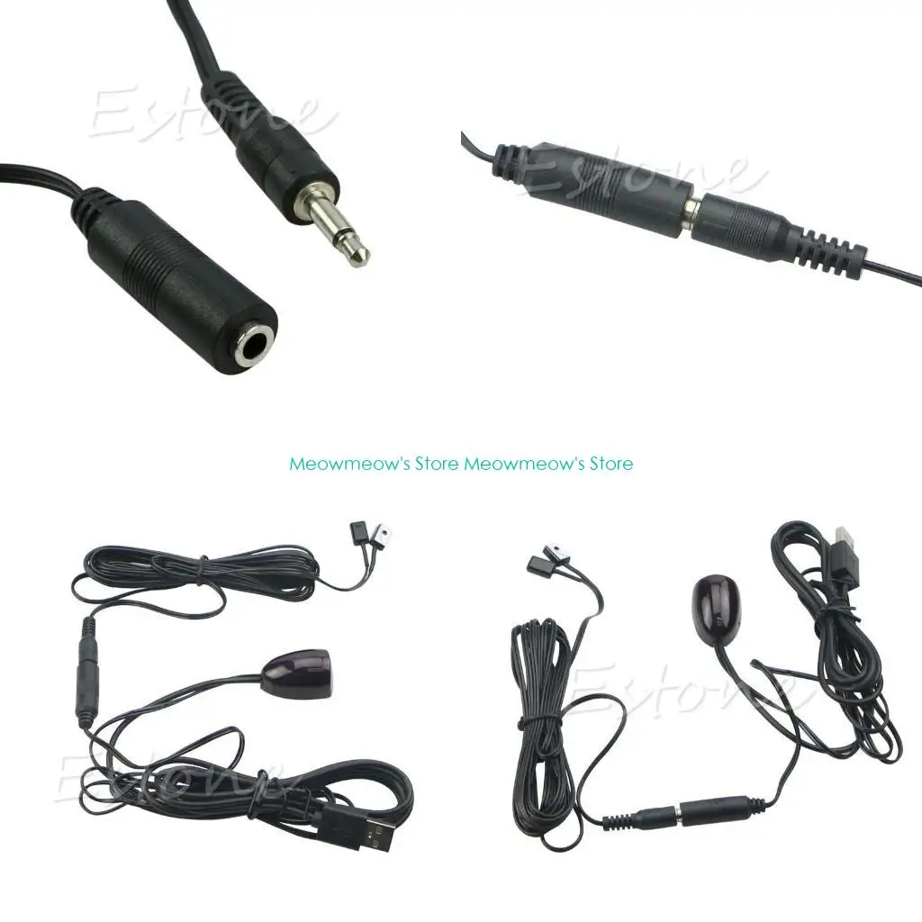 

W91A Инфракрасный пульт дистанционного управления, USB-приемник, адаптер-удлинитель, ИК-повторитель, кабель-излучатель, 5 В, кГц
