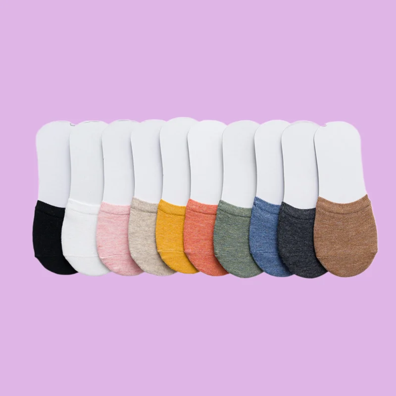 5/10 Pairs Summer Thin Sweat-absorbent Boat Socks For Women Half Socks Invisible Half-palm Socks Forefoot Socks For Women