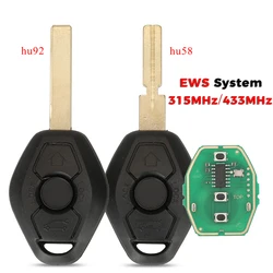 jingyuqin 3 Buttons EWS Sytem Remote Car Key 315/433MHz for BMW E38 E39 E46 X3 X5 Z3 Z4 1/3/5/7 Series Keyless Entry Transmitter