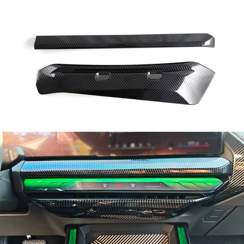 

Car Center Console Decorative Stickers Compatible with BMW X3 2025,Carbon Fiber Texture Central Control Decorative Bright Strip