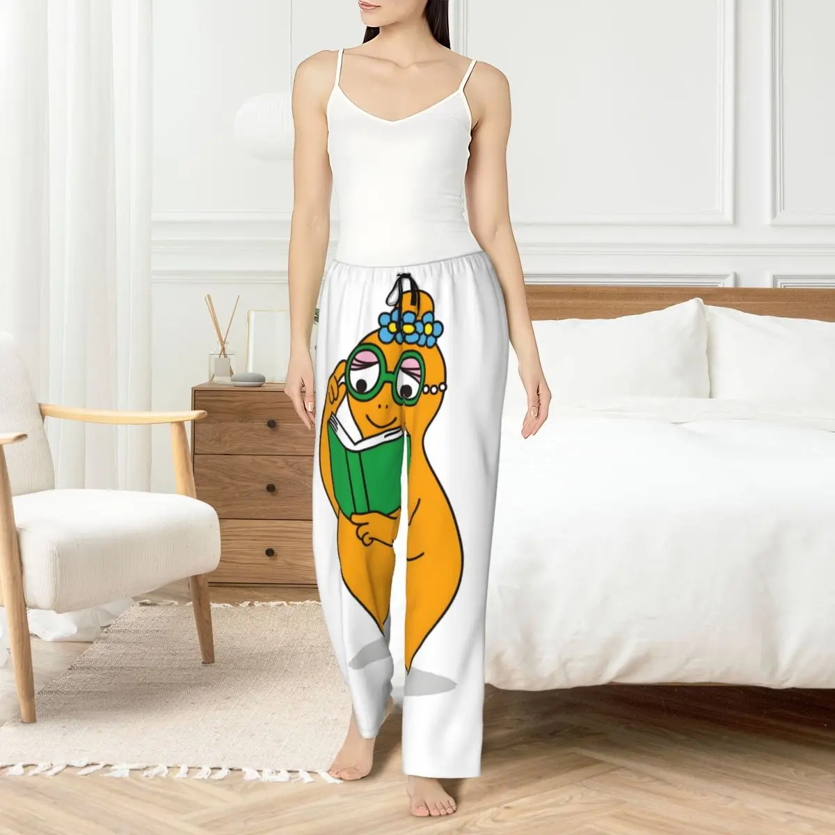 

Пользовательские забавные мультяшные шпалери Barbapapa, пижамные штаны, женская одежда для сна, эластичные штаны для сна с карманами