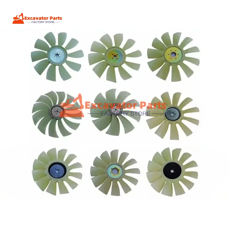 For Caterpillar CAT E305 306 307 308 B C D V1 V2 fan blade 4M40 Engine fan blade Excavator Parts