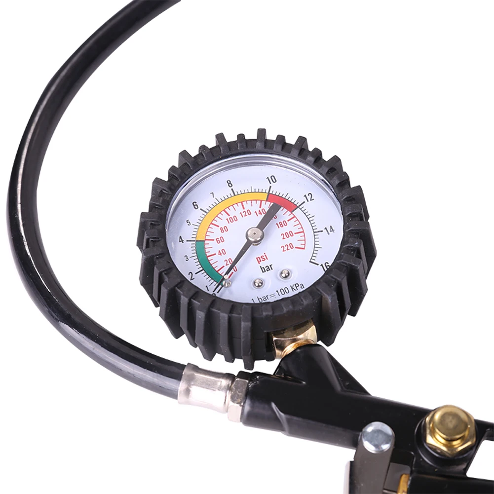 220PSI Tire Pressure Gauge for Car Motorcycle SUV Inflator Pumps Tire Repair Tools Pressure Gun Type for Air Compressor