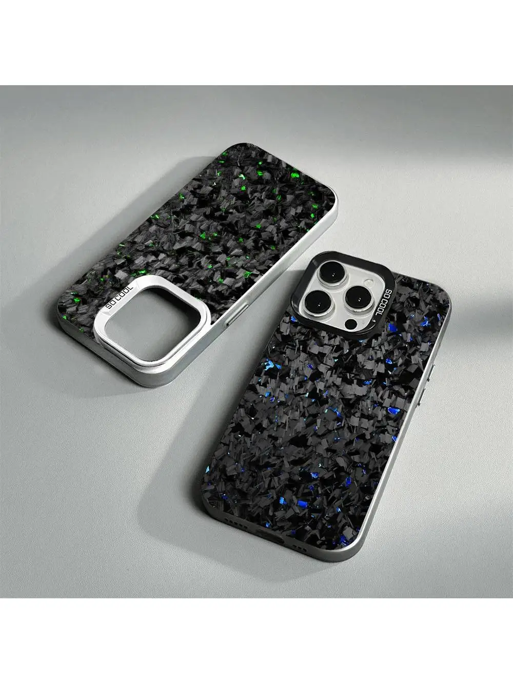 Gesmede Carbon Fundas Telefoonhoesje voor iPhone 17 16 Plus Pro Max 15 14 13 12 11 Matte Kleurrijke Covers - afbeelding 2