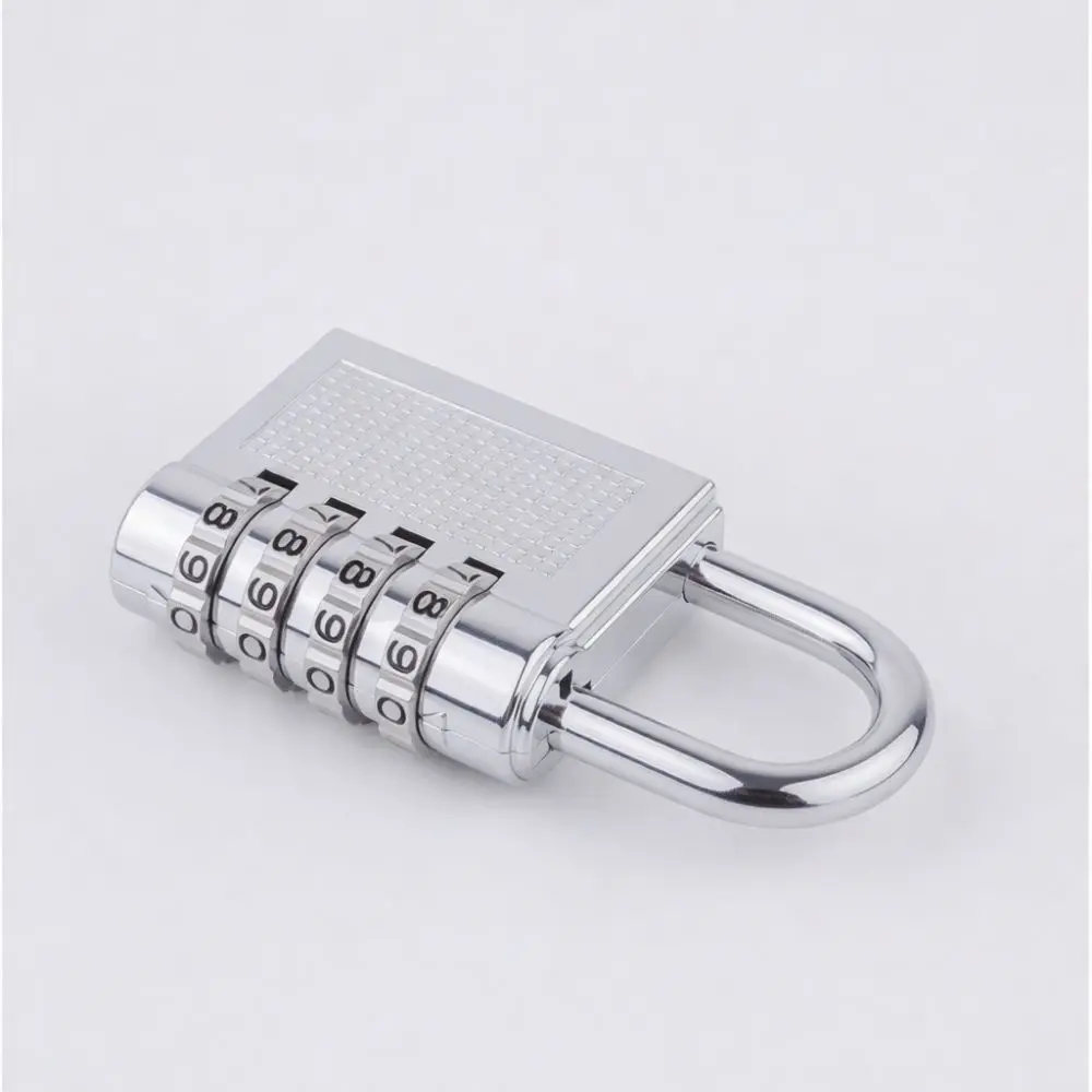 Durable 4 Dial Combination Lock For Gym School Locker Suitcase Travel Bag Luggage Security Password Padlock Tool