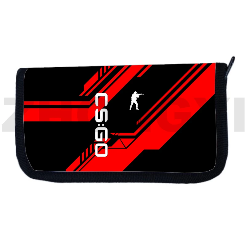 2022 popular jogo cs go 3d carteira longo para homens qualidade bolsa feminina anime harajuku embreagem saco de dinheiro crianças adolescente moeda bolsa