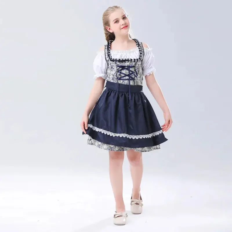 Bavaria dirndl beer dirndl สำหรับเด็กชุดงานปาร์ตี้งานคาร์นิวัล Oktoberfest ชุดแม่บ้านชุดใส่เบียร์ผ้ากันเปื้อนสำหรับแม่บ้านชุดเยอรมัน