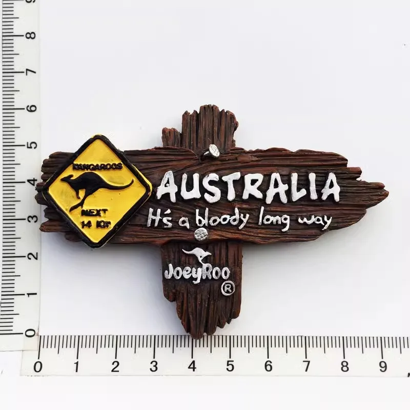 New Australia Creative Travel Souvenir gift three-dimensional hand-painted kangaroo crafts Magnetic refrigerator sticker