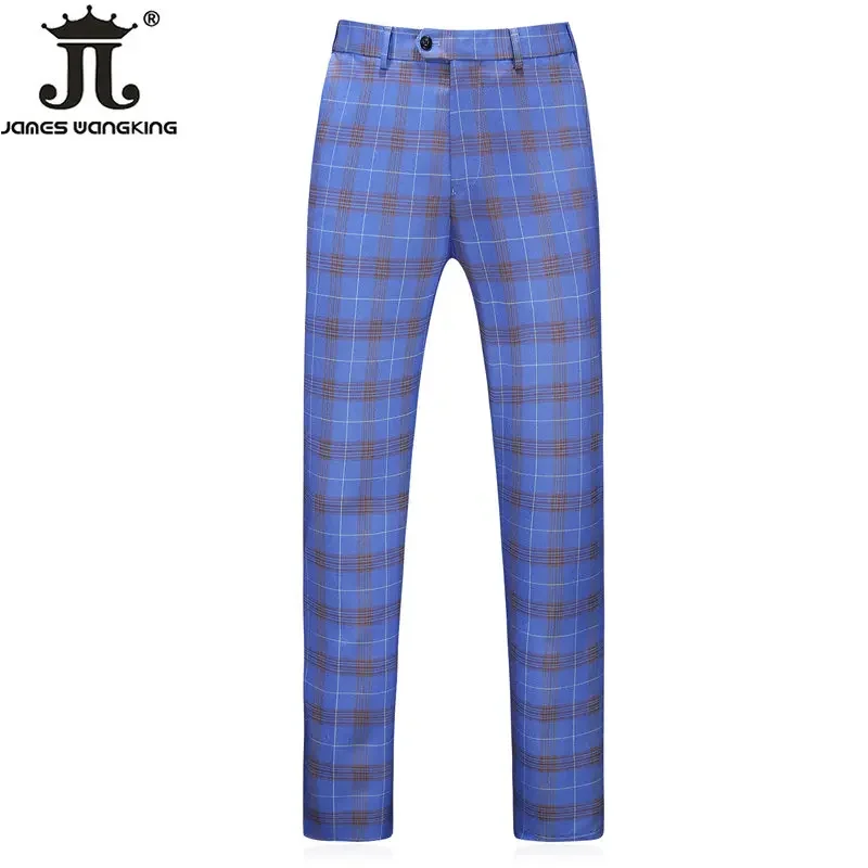 S-5XL High End Brand Plaid Men\'s Formal Business Office Suit Pants Groom Wedding Dress Trousers Male Casual Pants Checkered