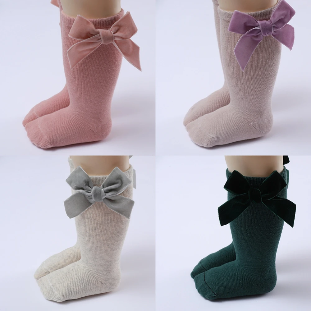 Toddlers Baby Girls Socks With Big Bows Breathable Newborn Girl Short Socks Toddler Cotton Princess Kids Sock For 1-3Years