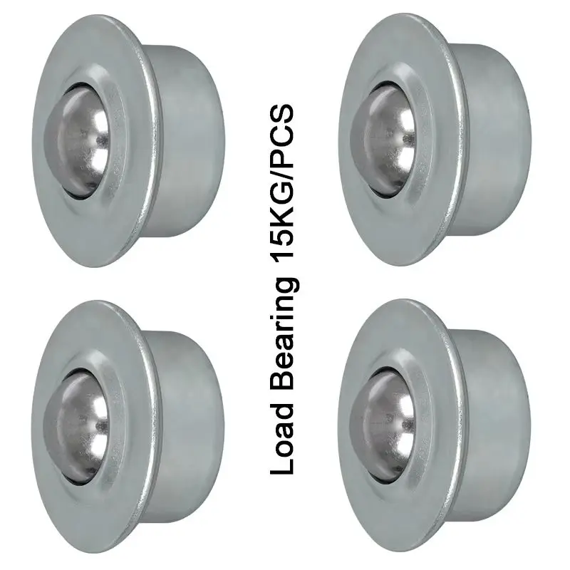 

NEW 20PCS Carbon Steel 0.62'' Universal Ball Bearing Transfer Unit Conveyor Rollers Casters Bull's Eye Wheels Loading 15KG/PCS