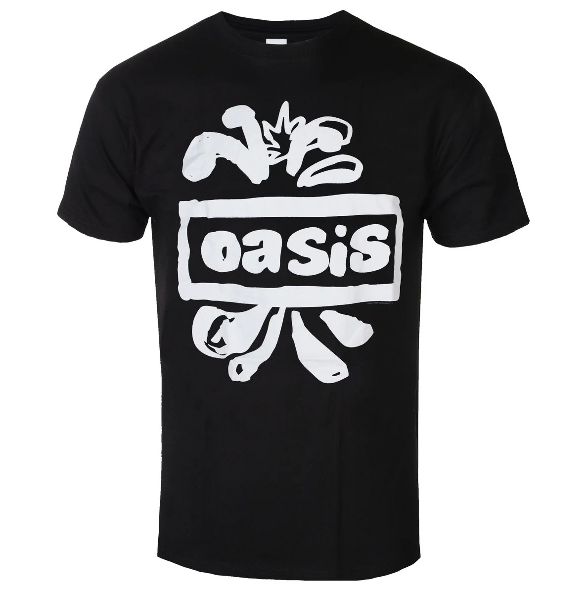 Oasis Gallagher Brothers Vintage Portrait Front Print Top Classic British Rock Band Iconic Black White Photo Graphic Unisex