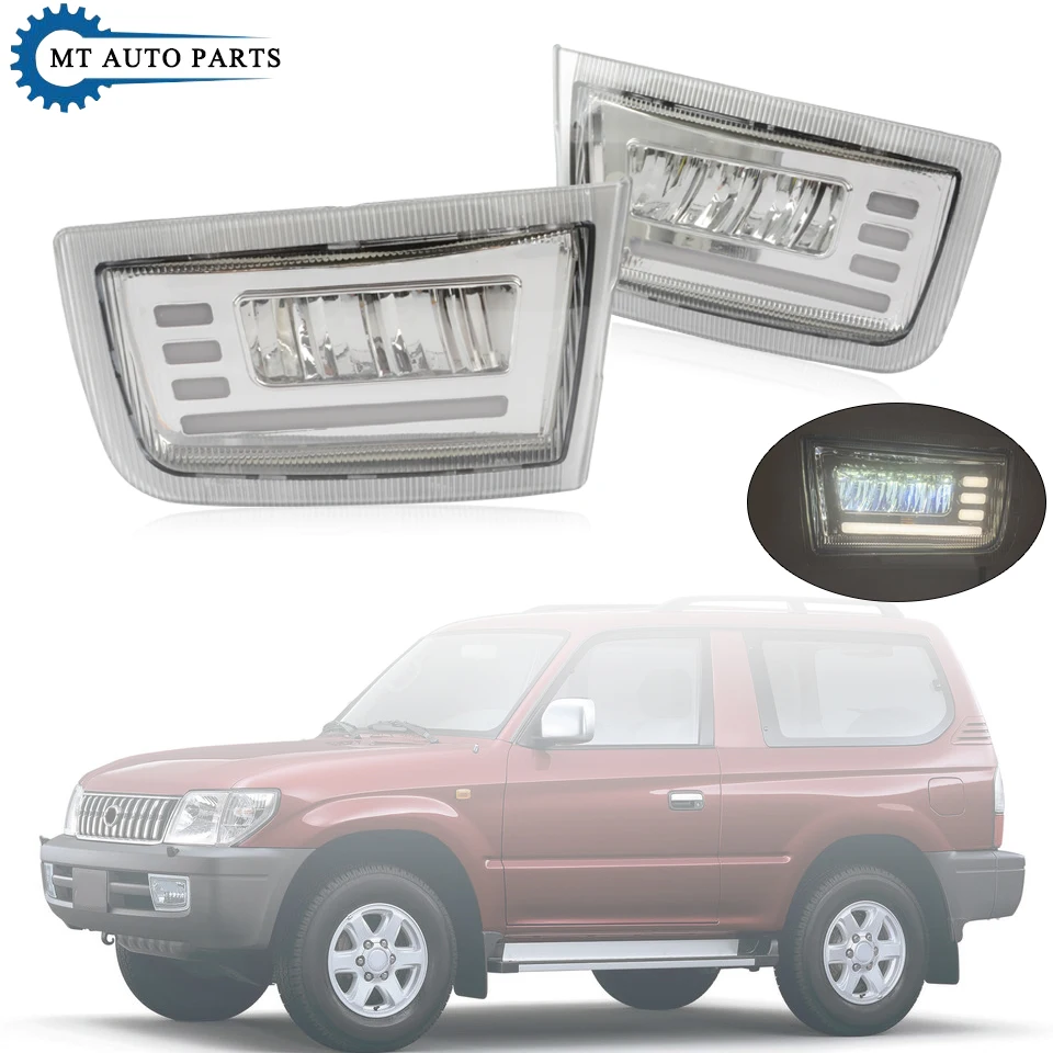 

MTAP Front Bumper Fog Light Anti-Fog Lamp Foglight LED Fog Light For TOYOTA LAND CRUISER PRADO 90 FJ90 3400 1997-2002 LC90