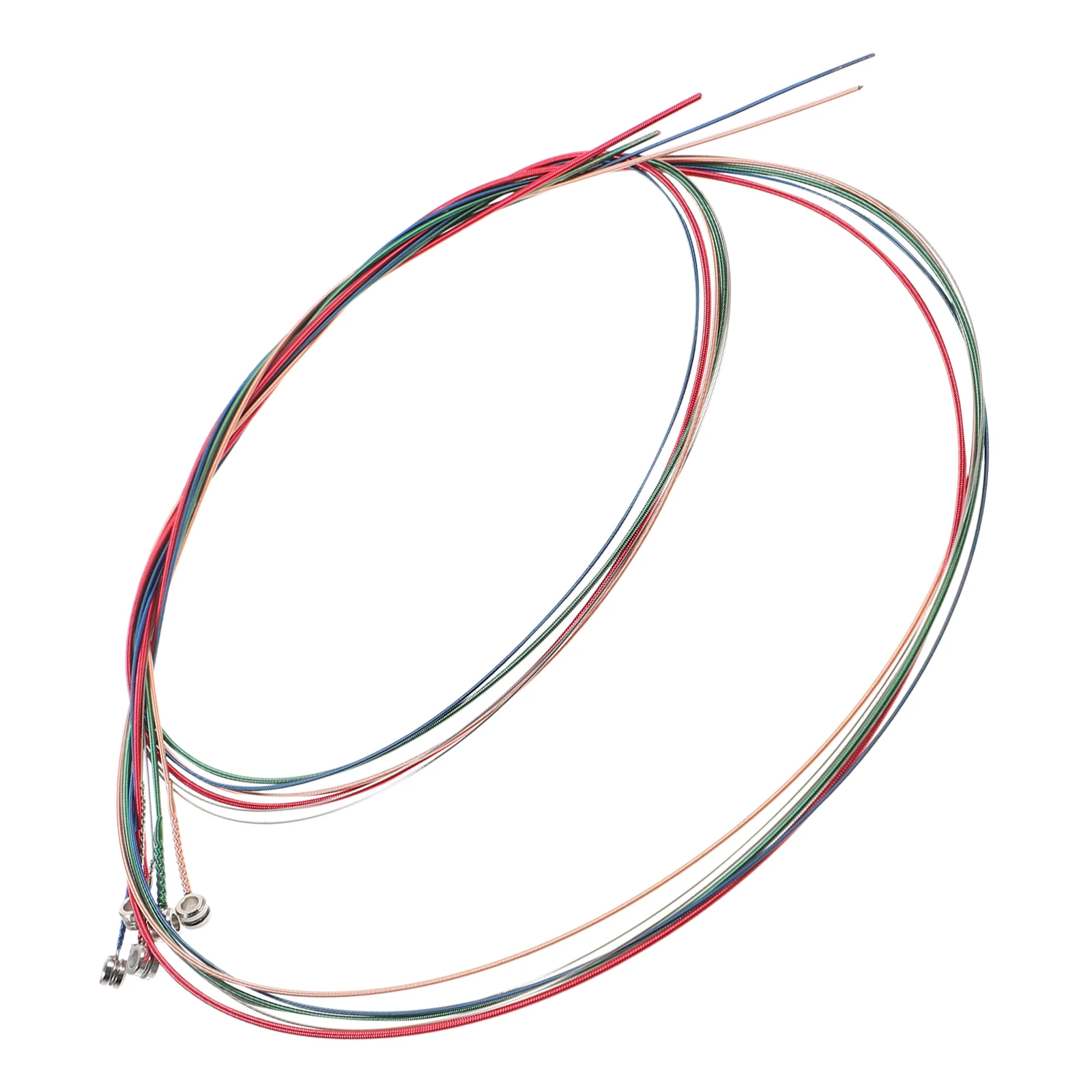 

6pcs Colored Metal Electric Replacement Strings String Replacement For Folk Guitar Acoustic Guitar Strings Accessories