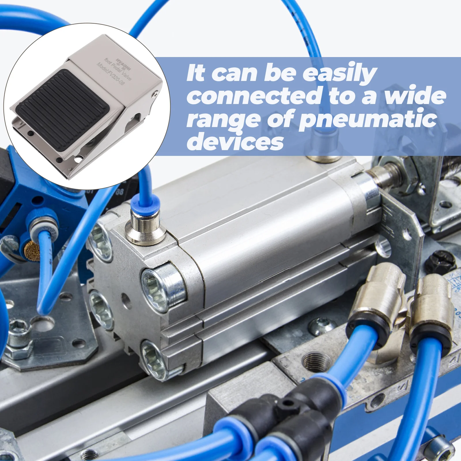 Válvula pneumática de pedal de ar, interruptor de válvula de pedal, válvula pneumática, pedal de pé, interruptor de ar