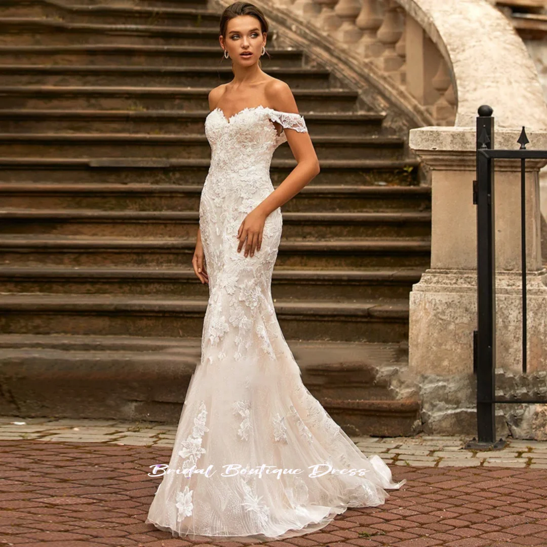 Изысканное съемное свадебное платье 2 в 1, вышитое кружево на сетке со шлейфом и вырезом «лодочка», без рукавов, для невесты, Vestido De