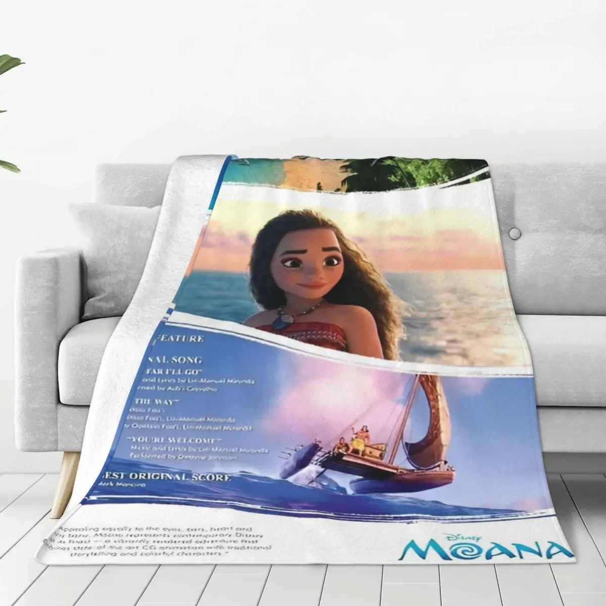 Anime Moana Maui Throw Baby Cartoon Blankets Quality Warm Soft Throw Blanket Autumn Picnic Bedroom Novelty Bedspread