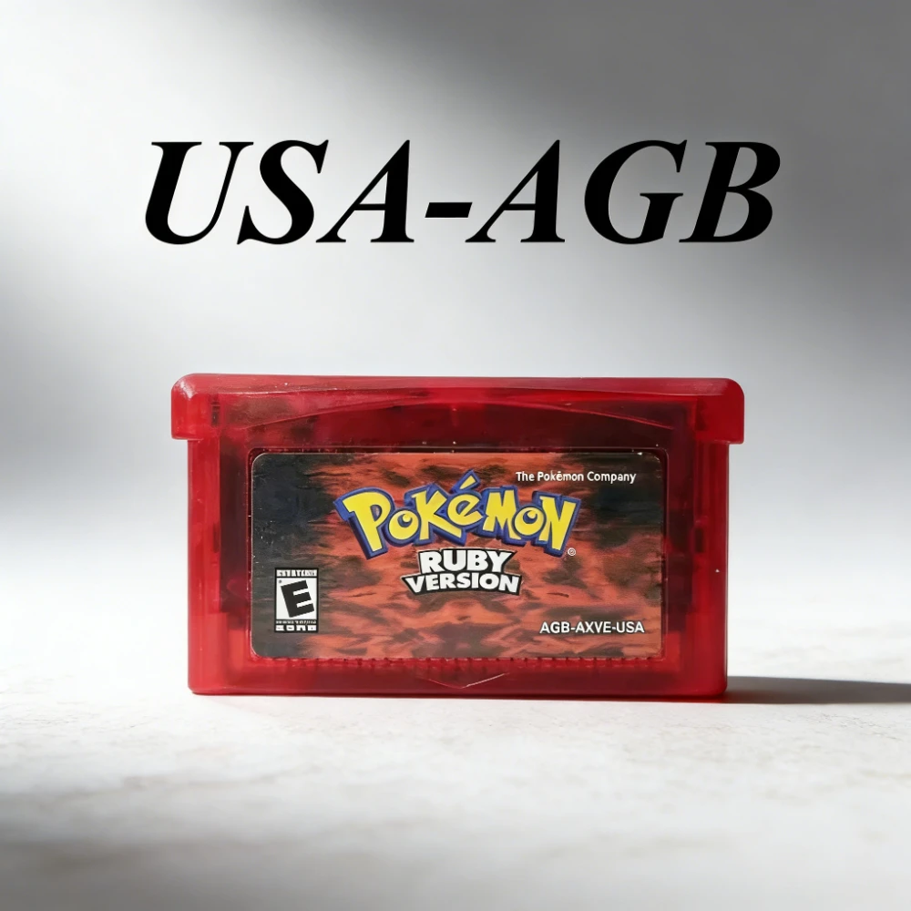 Englische Pokémon 32-Bit-Video-GBA-Spielkarten-Bundle USA-Version Ruby Sapphire Emerald FireRed LeafGreen Gameboy Advance Cartridge – Detail 12