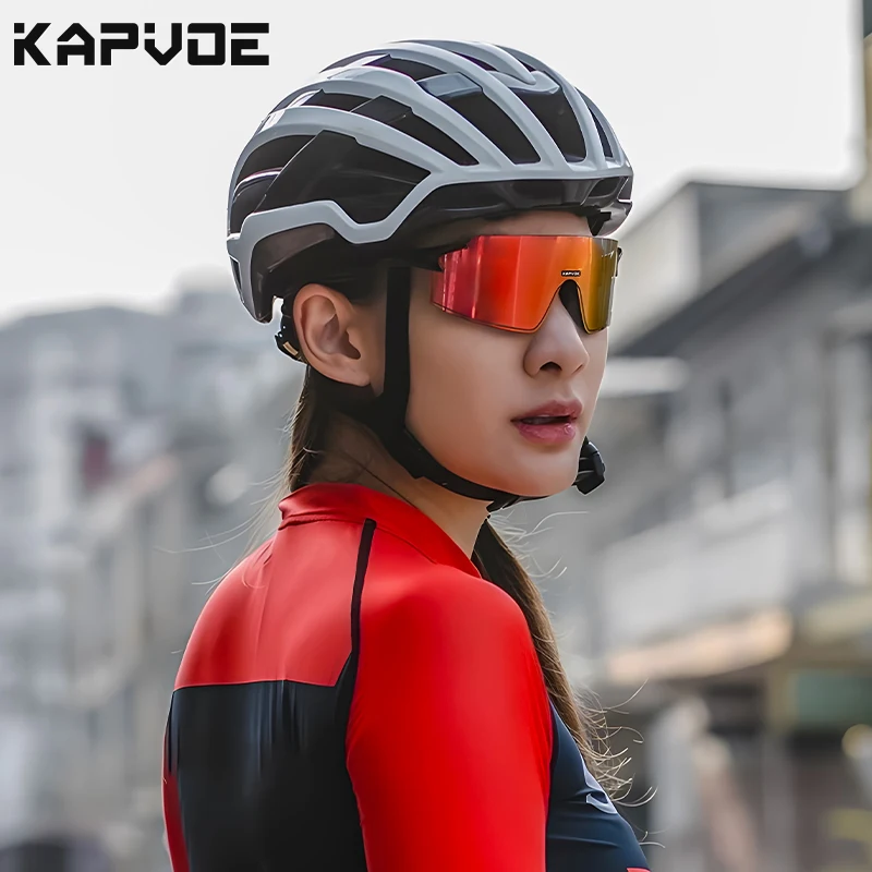 KAPVOE Lunettes De Cyclisme Photochromiques Homme Femme - Cadre TR90, Protection UV400, Pour Vélo VTT, Course, Conduite, Pêche Et Ski