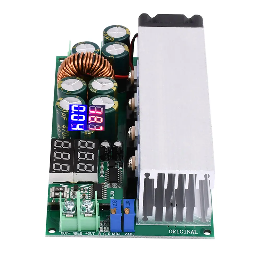 DC-DC High Power 600W Adjustable Step-down Power Supply Module With Fan 12V-80V To 2.5V-50V Buck Converter DC Voltage Regulatort