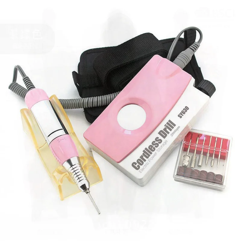 Rechargeable Electric Nail Grinder Portable Manicure Machine Off-White Polishing Tool with Universal Voltage for Nail Art