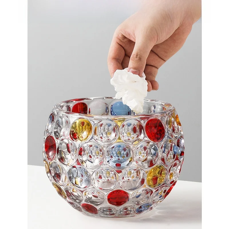 poubelle-de-bureau-en-forme-d'œuf-a-pois-peinte-a-la-main-seau-de-rangement-creatif-en-verre-pour-table-basse-de-salon-et-table-a-manger