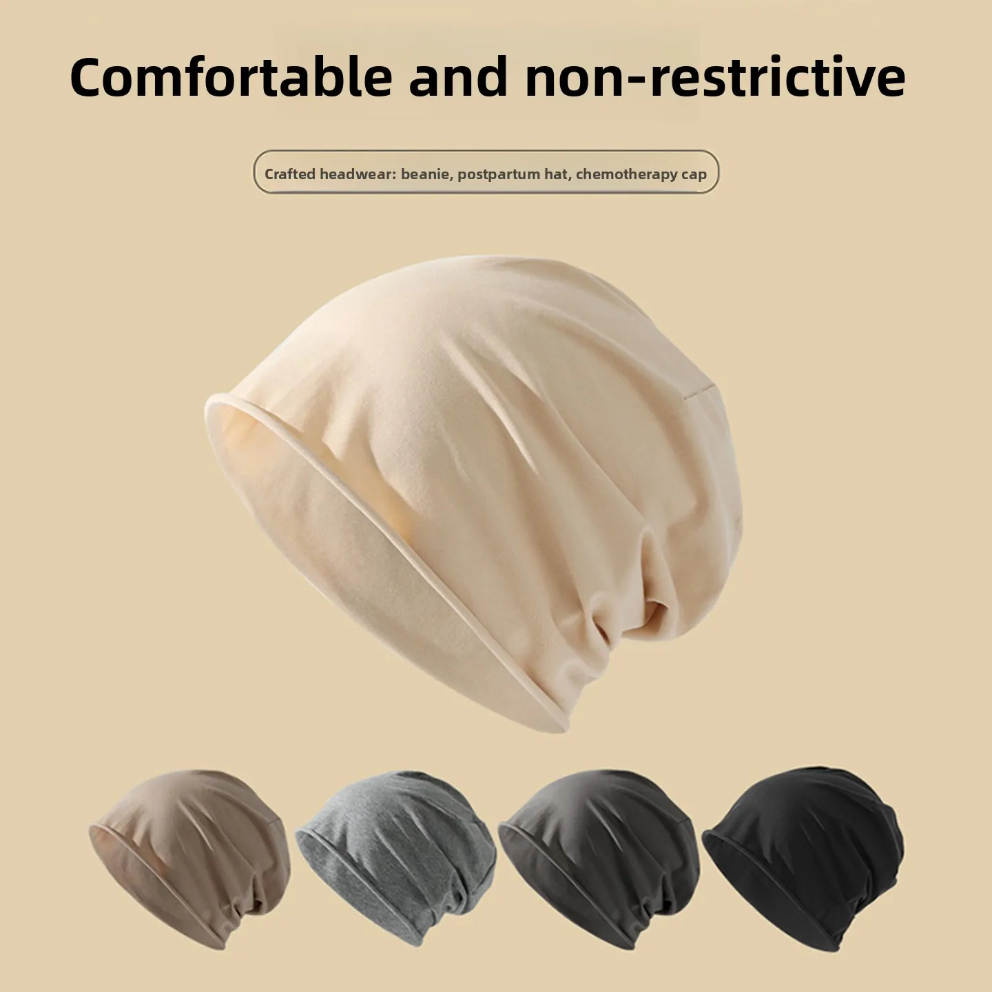 Postpartum Cap Women's Sleepwear No Pressure Sensation Air Conditioned Room Anti-Headache Non-Slip Hair Thin Men's Cap