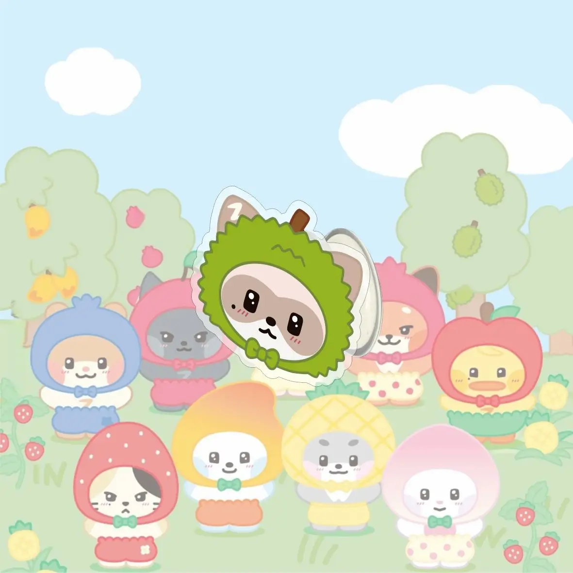 حامل هاتف KPOP ZB1 سلسلة فاكهة Zeroni كارتون SMARTTOK ZeroBaseOne Ricky Jiwoong Hanbin ZhangHao مجموعة المعجبين