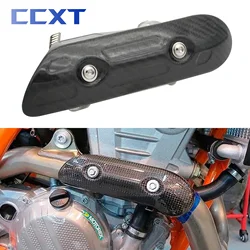 Motorcycle Carbon Fiber Exhaust Heat Shield Protector Guard Cover For KTM EXC EXCF 4 Stroke 250 350 400 450 500 2007-2022 2023