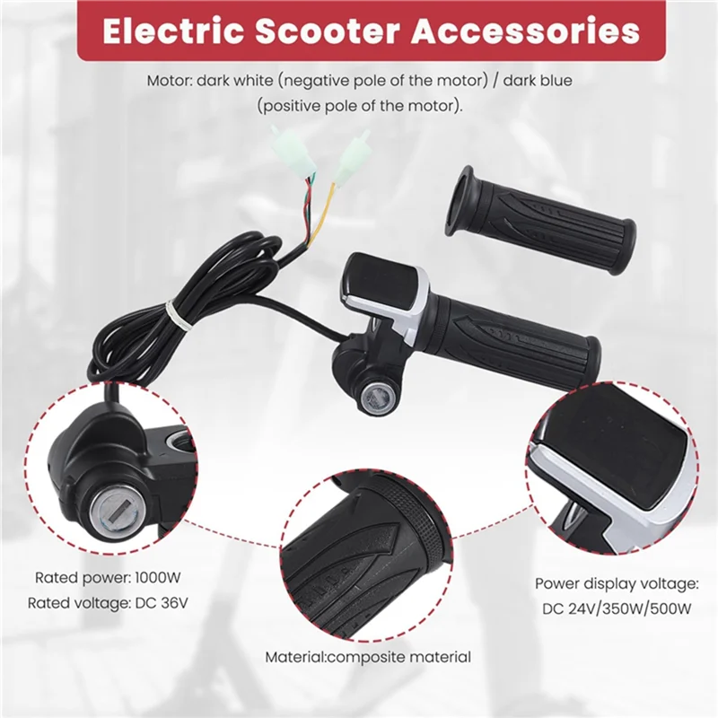 

2025-3C 36V 1000W Electric Scooter Brushed Controller Motor+Throttle Twist Grip Kit for Electric Scooter Bicycle E-Bike