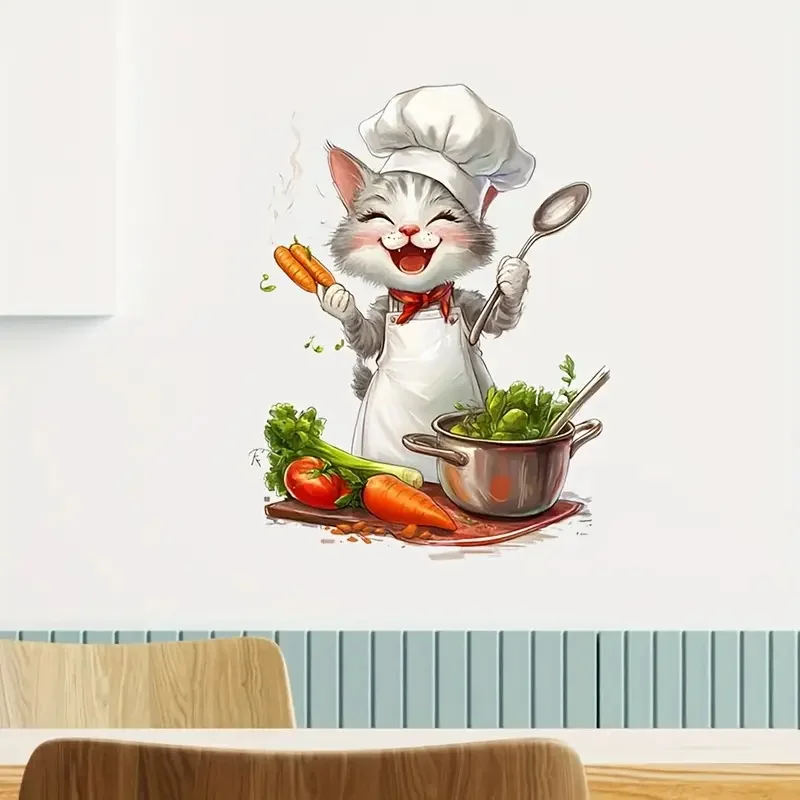 Karikatür Kedi Pişirme Çıkartm - Home Cooking For Cats incelemesi ve fiyatı